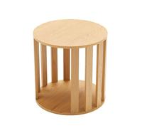 Oviala Table Basse Effet Bois Ronde diam 50 cm Bois Clair