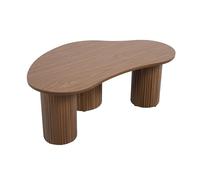 Oviala Table Basse en MDF décor mélaminé Bois foncé