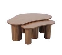 Oviala Table Basse gigogne en mélaminé Bois foncé