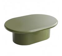 Oviala Table Basse Ovale 100 x 70 cm en MDF Effet laqué Vert Olive