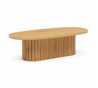 Oviala Table Basse Ovale en mélaminé 120 cm Bois Clair