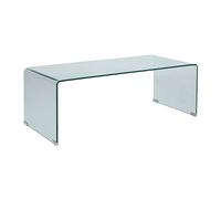 Oviala Table Basse rectangulaire L110 cm en Verre trempé Transparent