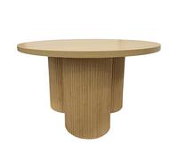 Oviala Table Basse Ronde 80 cm scandinave Bois Clair