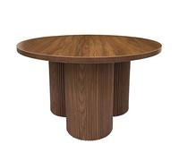 Oviala Table Basse Ronde 80 cm scandinave Bois foncé