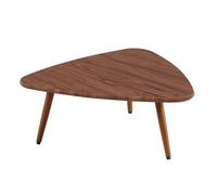 Oviala Table Basse Triangulaire en MDF Bois foncé