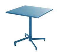 Oviala Table de Jardin bistrot avec Plateau Rabattable 70 cm Bleu Pacific - Palavas