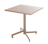 Oviala Table de Jardin carrée bistrot avec Plateau Rabattable 70 cm Taupe - Palavas