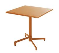 Oviala Table de Jardin carrée bistrot avec Plateau Rabattable Caramel - Palavas