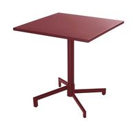 Oviala Table de Jardin carrée bistrot avec Plateau Rabattable Pourpre - Palavas