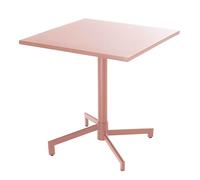 Oviala Table de Jardin carrée bistrot avec Plateau Rabattable Rose poudré - Palavas
