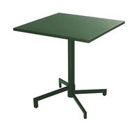 Oviala Table de Jardin carrée bistrot avec Plateau Rabattable Vert forêt - Palavas