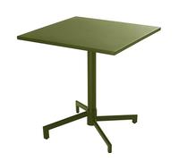 Oviala Table de Jardin carrée bistrot avec Plateau Rabattable Vert Kaki - Palavas