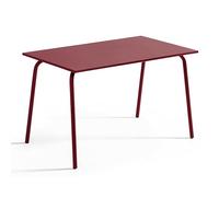 Oviala Table de Jardin en Acier 120 x 70 cm Pourpre - Palavas