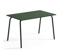 Oviala Table de Jardin en Acier 120 x 70 cm Vert forêt - Palavas