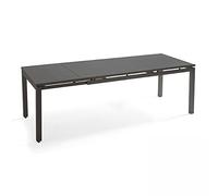 Oviala Table de Jardin Extensible en Aluminium Gris 8 à 10 Places 240 cm