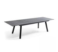 Oviala Table de Jardin Extensible en Aluminium Gris 8 à 12 Places