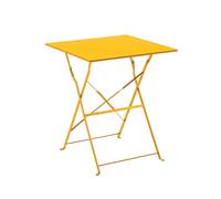 Oviala Table de Jardin Pliante bistrot 60 cm en Acier Jaune