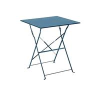 Oviala Table de Jardin Pliante bistrot en Acier 60 cm Bleu Pacific