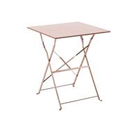 Oviala Table de Jardin Pliante bistrot en Acier Rose poudré