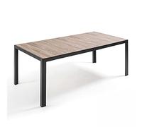 Oviala Table de Jardin Structure Aluminium et céramique Aspect Bois - Tivoli