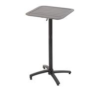 Oviala Table Haute 60x60 cm inclinable de terrasse en Aluminium Noire