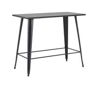Oviala Table Haute de Jardin en Acier Noir Mat
