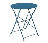 Oviala Table Pliante en Acier Bleu Pacific