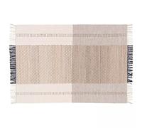 Oviala Tapis en Laine et Jute tissé à Plat à Motifs géométriques 160 x 230 cm