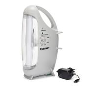 Velamp IR160EVO Lampe LED portative rechargeable 320 lumen avec fonction anti coupures de courant, Plastique, 4.5 W, Gris Clair, 16 x 28,5 x 10