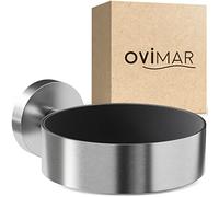 ovimar Porte-sèche-Cheveux Ronne | Acier Inoxydable | Argent | avec Montage Mural pour percer | avec Rembourrage pour sèche-Cheveux | pour percer | Support de sèche-Cheveux dans la Salle de Bain