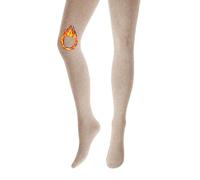 OVISSA Collant Chaud Femme Épais 200 Deniers Opaque Élastique Avec Ceinture Renforcée Italien Beige Kaja