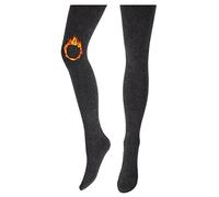 OVISSA Collant Chaud Femme Épais 200 Deniers Opaque Élastique Avec Ceinture Renforcée Italien Graphite Foncé Kaja