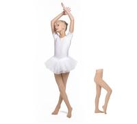 OVISSA Collants de Ballet Fille Unis 40 DEN - Doux, Extensibles & Résistants Nude 92-104 cm