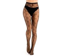 OVISSA Collants en Résille Noire pour Femmes Collants à Motifs de Filet de Pêche Halloween, Taille S Pattern 7