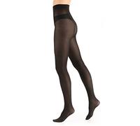 OVISSA Collants épais noirs à motifs opaques en résille extensible pour femme - Collants mats élastiques transparents avec diamants - 60 deniers - Fabriqué en Italie - Tailles S à L, Motif 3, M