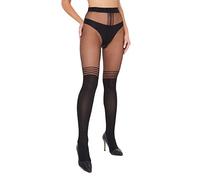 OVISSA Collants Noirs Doux Pour Femme Motifs Pois Et Rayures Sexy Et Élégants Imitation Bas 40 Deniers Parfaits Pour Travail Fêtes Et Quotidien