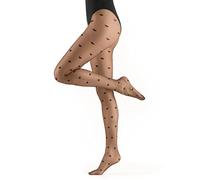 OVISSA Collants Pour Femmes Motif 20 Denier Italienne Opaque Résistant Doux Extensible Respirant Élastique Solide Cœurs Noir