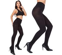 OVISSA Femme 380 Deniers Noir Collant Correcteur Femme Microfibre Cuisses et Hanches Collant Gainant Thermique Chaud Polaire Opaque Bonneterie Action Anti-cellulite Effet Amincissant L/XL SE788