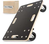 Ovitec Planche à roulettes pour charges lourdes | Roues extra silencieuses | Capacité de charge de 400 kg | 60 x 40 cm | noir | Préassemblé | Chariot à roulettes pour pots de fleurs