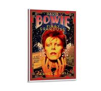 OVIZDA Poster sur toile David Bowie Ziggy Stardust - Art mural vintage - Décoration pour salon, chambre à coucher - 20 x 30 cm - Style rétro - Cadre