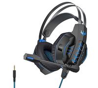 OVLENG Casque Gamer OV-P20 Noir avec Micro - Haut-Parleur 40mm - Contrôle du Volume - pour PC, Mac & Consoles