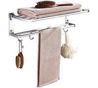 OVLIIYWZY Bathroom Shelf Aluminum Towel Rack Multi Towel Bar Foldable Wall-Mounted Towel Holder Rails for Kitchen Bathroom