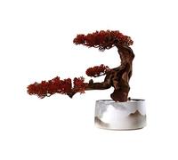 OVLIIYWZY Bonsaï Artificiel Simulation Chinoise de pin accueillant Simulation de bonsaï Artificiel de pin Rouge et de pin Vert, ameublement Zen d'hôtel à la Maison décora