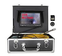 OVLIIYWZY Endoscope 9" Moniteur 20M Caméra vidéo d'inspection de tuyaux d'égout 17 mm 8 Go Carte SD DVR IP68 Canalisation d'égout Endoscope Industriel 8 pièces Étui de t