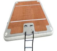 OVLIIYWZY Lit Flottant Double Portable sur l'eau, Planche Flottante Gonflable en PVC, Quai Gonflable pour Radeau d'île, 3 x 3 m/9,8 x 9,8 Pieds