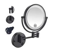OVLIIYWZY Loupe 5X avec lumière Miroir de Salle de Bain Mural 8 Pouces Miroir de Maquillage Mural Double Face éclairé par LED pour Salle de Bain hôtels alimenté par Bran