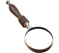 OVLIIYWZY Loupe à Main HD 20X avec Manche en Bois Massif pour Lecture de Livres de vieillard, Identification de Bijoux, Montres, Bricolage, Artisanat, Sculpture et répara