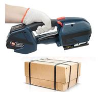 OVLIIYWZY Machine de cerclage Automatique pour Sangles PP Pet, Outil de cerclage électrique alimenté par Batterie pour Emballage, boîte de cerclage, Palette, Presse Porta