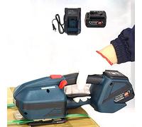 OVLIIYWZY Machine de cerclage électrique Outil de cerclage de soudage Machine de cerclage chargée alimentée par Batterie pour Sangles PP Pet Machine de cerclage automatiq