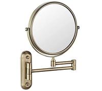 OVLIIYWZY Miroir Mural, grossissement 3/5X + Miroir de Rasage de Salle de Bain Normal, Miroir pivotant de Maquillage grossissant Double Face, Bras Extensible de 8 Pouces